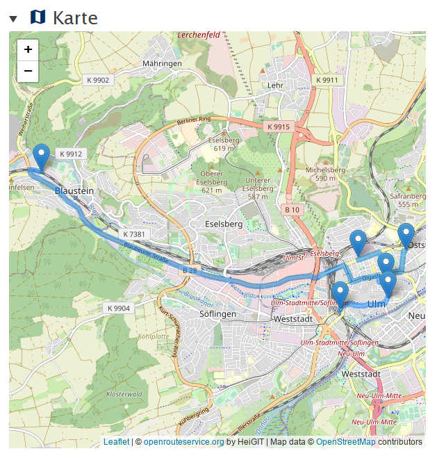 Route einer Tour